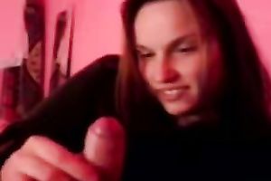 Beautiful and youthful honey blows my pecker in my room