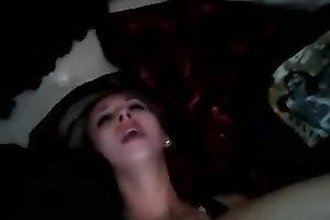 My thick dark knob is stretching my girlfriend's vagina