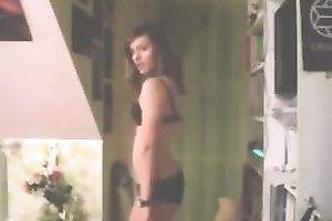 Tight brunette hair girlfriend taped hawt undress movie for me