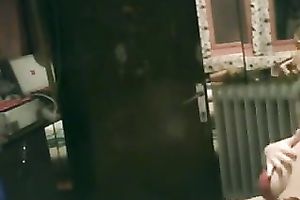 Homemade solo episode with a big-breasted redhead floozy