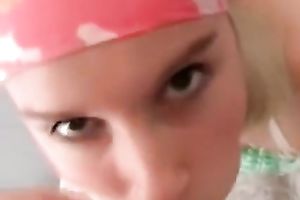 Amateur whore sucks her BF's weenie and lets him play with her love tunnel