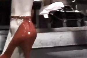 Curvy dilettante milf dominates a man in a basement