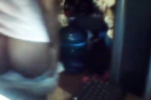 Webcam solo with an unattractive old Filipina fingering her cookie