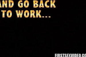 Gorgeous dark brown blows after getting her wazoo properly gangbanged