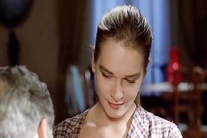 Two mind blowing angels fuck one desirous aged stud at his place