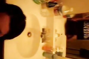 My yummy dark brown beauty acquires a large sticky facial in POV