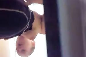 Hot hottie in the locker room with worthwhile large mounds changes garments