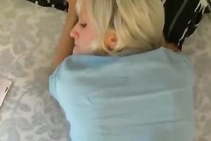 Blonde bitch enjoys rear banging with me and receives facialed