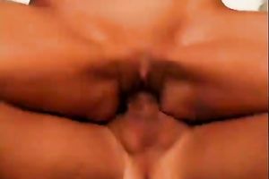 Scorching blond nympho rides her lover's penis reverse cowgirl style