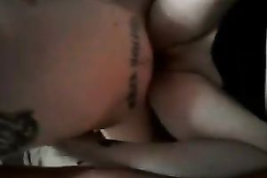 My tattooed cheating wife can't live without it when I take the reins and gangbang her from behind