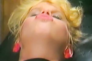 Lovely golden-haired sweetheart acquires her strong cum-hole eaten by her girlfriend