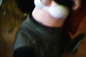Sizzling sexy and sexually excited girl with large milk sacks undresses on livecam
