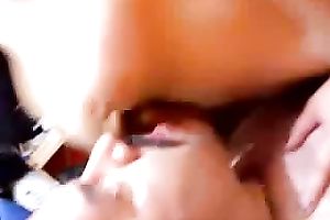 Black-haired vixen sucks my prick and doesn't desire to stop