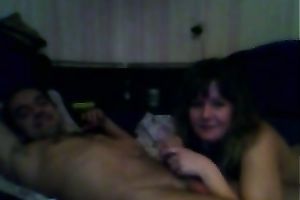 My horny white wife sucks my knob remarkably well after jumping on it