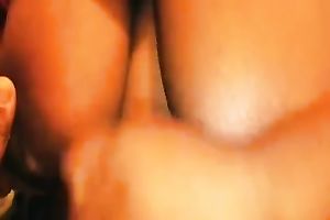 Chocolate skinned bitch with massive love bubbles is truly wonderful at giving oral-stimulation sex