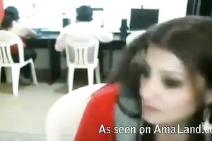 Lusty Indian sweetheart receives bare inside a cyber cafe