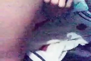 My slender GF entertains herself by fingering her smooth vagina