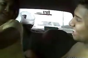 Stout in back Indian GF gives head and humps hard wang in a car