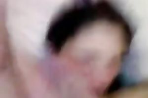 Brunette call-girl sucks my dong and titfucks it diligently