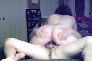 My excited housewife enjoys riding my nice schlong in front of a camera