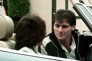 Lewd blond straddles her stud on top and then receives into sideways position