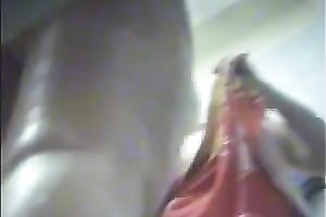 Busty brunette hair random milf in the locker room after shower