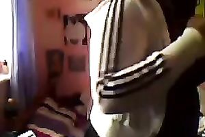 Solo movie scene with my bulky colleague boasting of her large love melons