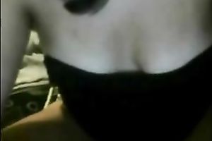 My Mexican fuckbuddy pleases herself with fingering in web camera solo vid