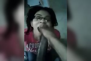 Nerdy dark hotwife is on her knees thirsty for cumload