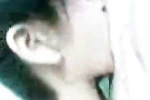 Amazing POV video with my charming brunette hair GF working on my penis