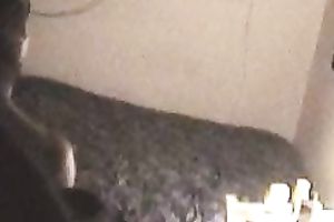 Hidden livecam scene with my lascivious GF working on my pecker