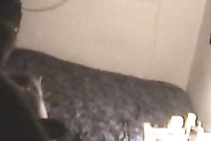 Hidden livecam scene with my lascivious GF working on my pecker