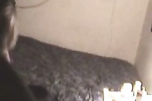 Hidden livecam scene with my lascivious GF working on my pecker