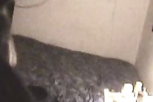 Hidden livecam scene with my lascivious GF working on my pecker