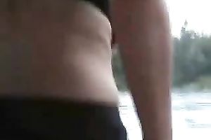 Mature white wife of mine exposes her large natural titties specially for u