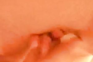 Taping myself stripteasing in my bedroom and playing with my clitoris