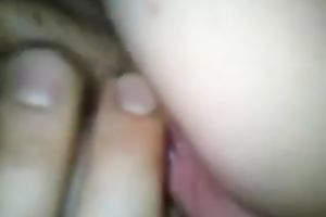 My excited hubby drills my asshole after I give him hand