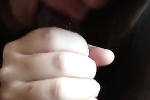 Homemade episode with my charming girl engulfing my dark weiner