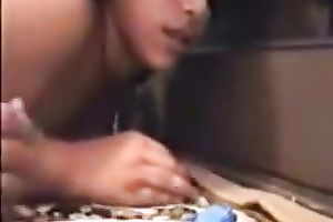 Pretty non-professional brunette hair acquires her love tunnel fucked from behind on the floor