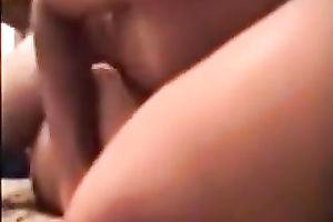 Pretty non-professional brunette hair acquires her love tunnel fucked from behind on the floor
