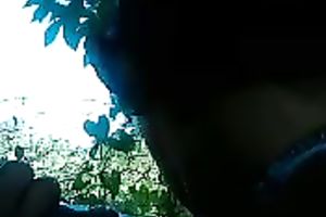 Nasty dark brown street hooker sucks my rod outdoors