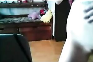 Young brunette hair sweetheart so desirous to show her cookie and butthole