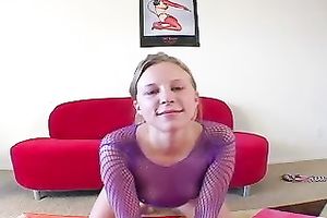 Wearing constricted top and petticoat revealing her bazookas and her muff