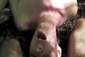 Petite white college girlfriend drilled outdoors in the mouth