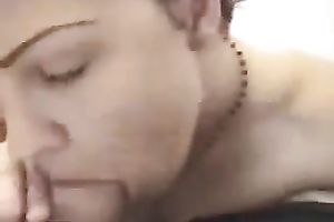 Slutty BBC slut who works with me in dining facility sucks the dong