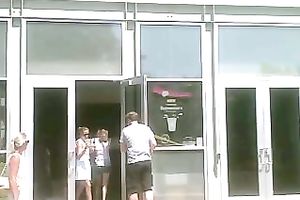 No visible panty line solely cuz this hoochie isn't wearing any!