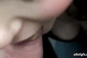 Black-haired harlot blows and receives facialed in the toiled