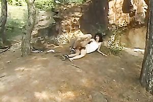 Having fun with my slender white wife as this babe fucks some other chap outdoors