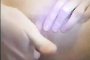 Closeup cam demonstration of a taut puffy cooter