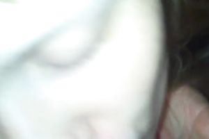 Amazing POV oral pleasure scene with my cute dark brown ex GF